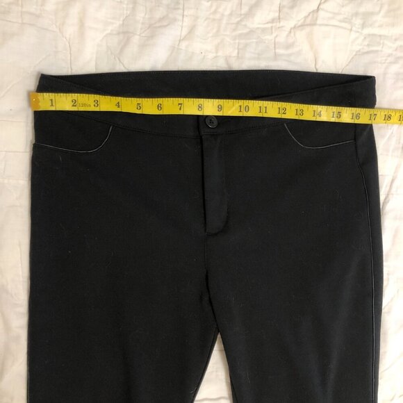 3/$25 ❥Joe Fresh Equestrian Skinny Stretch Pants Faux Leather Trim Size 10 Black - Picture 9 of 11